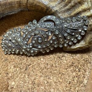 1920’s era Rhinestone Art Deco Old Hollywood Brooch Pin